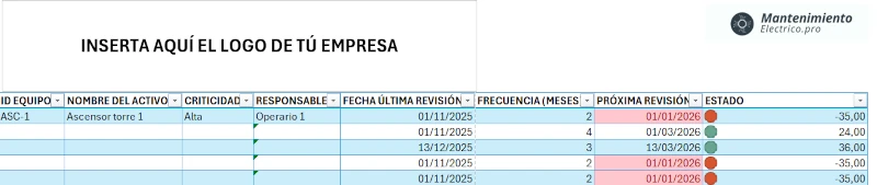 pantallazo mini gmao excel gratis